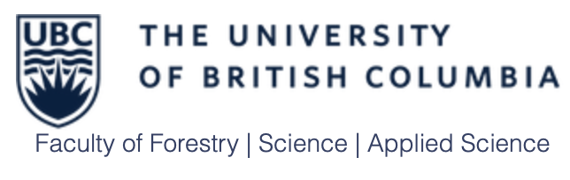 The University of British Columbia faculty of forestry, science, and applied science logo.